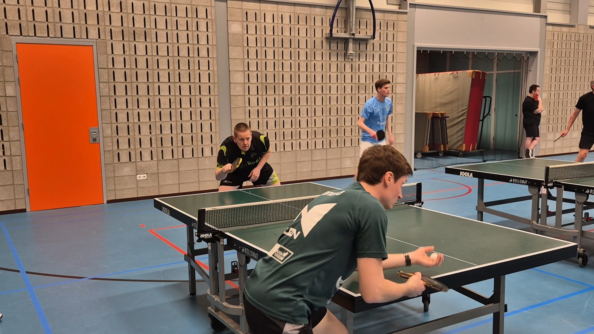Victor playing competitive match at TTV Vriendenschaar table tennis club in Gouda Netherlands