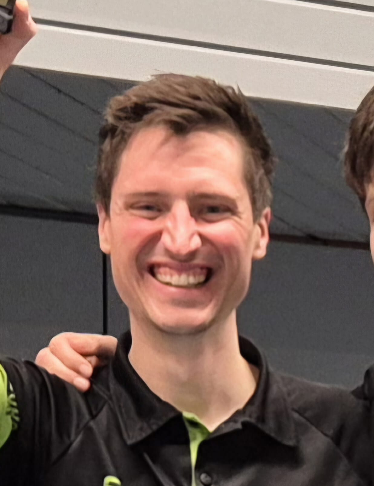 Victor smiling
